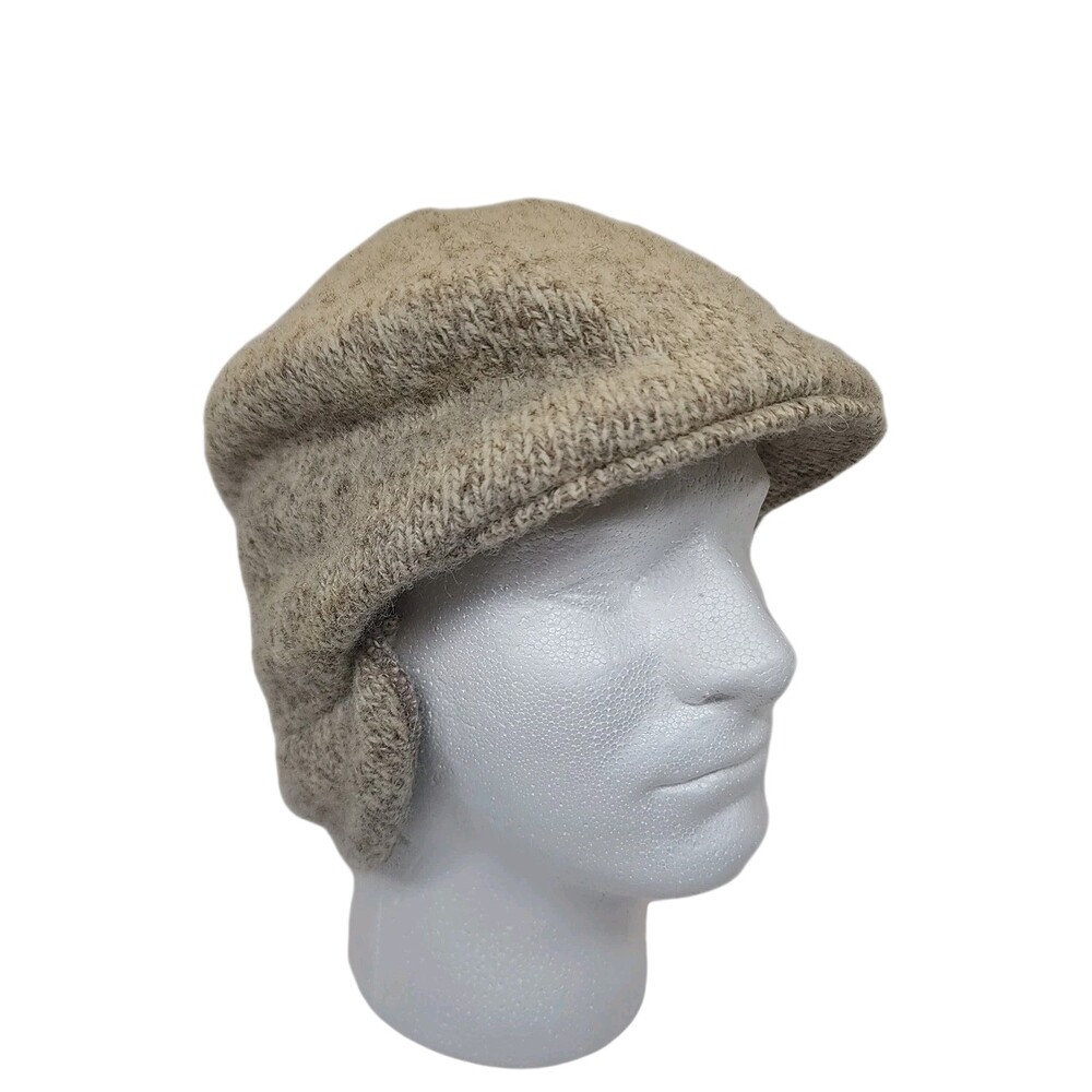 Vintage LL Bean Wool Guide Cap Flat Cabbie Hat Cold Weather Ear Neck Flap USA